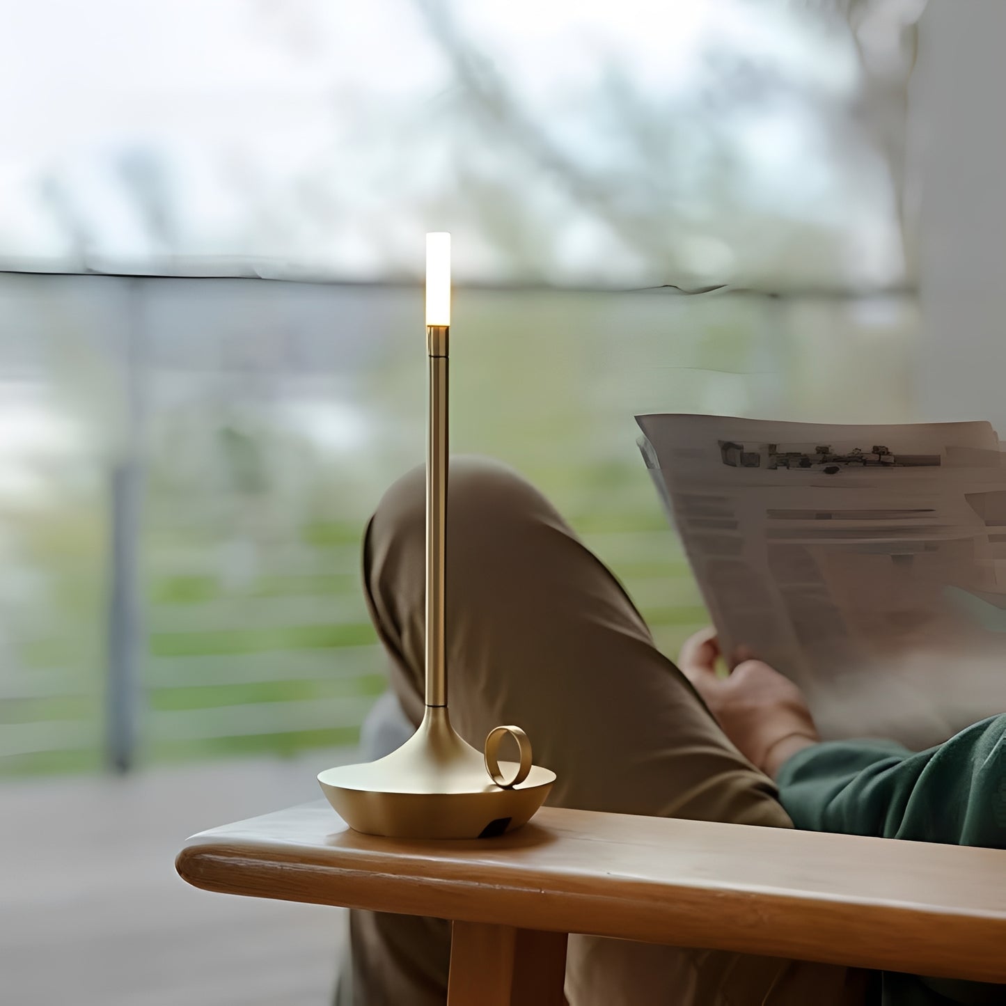 Nina – Tragbare Tischlampe im Zylinderd design