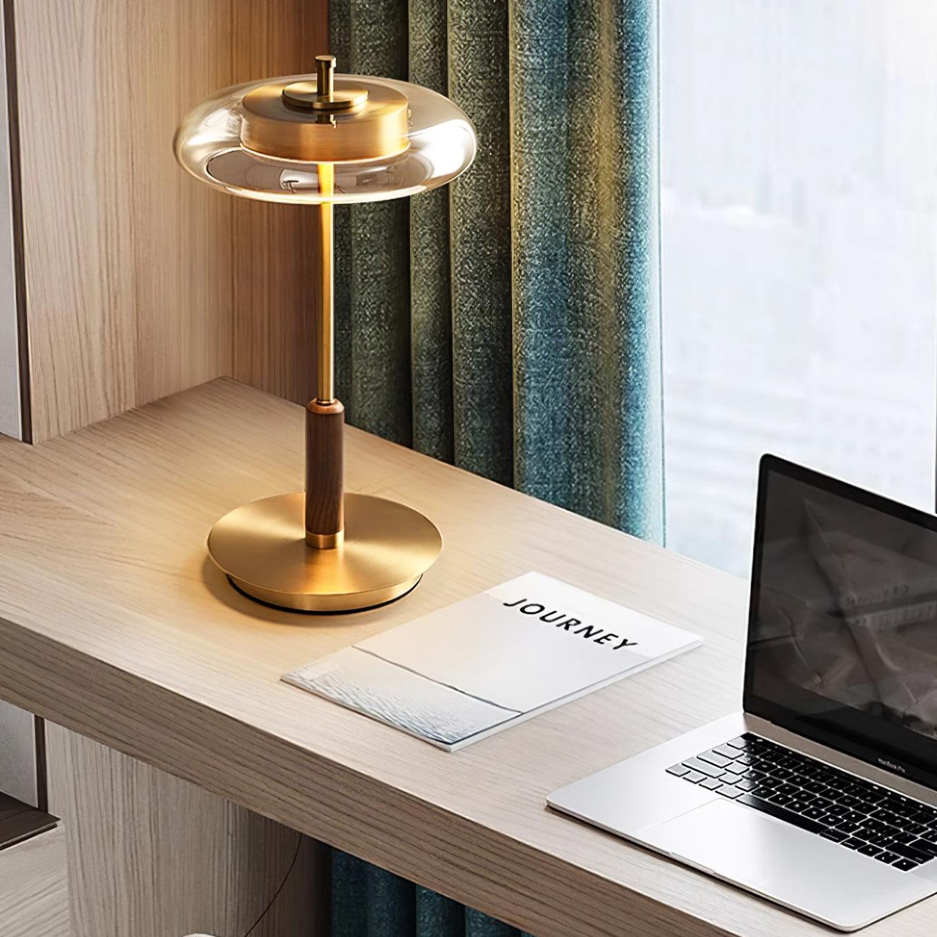 Redondo – Elegante LED-Tischlampe aus Metall und Glas