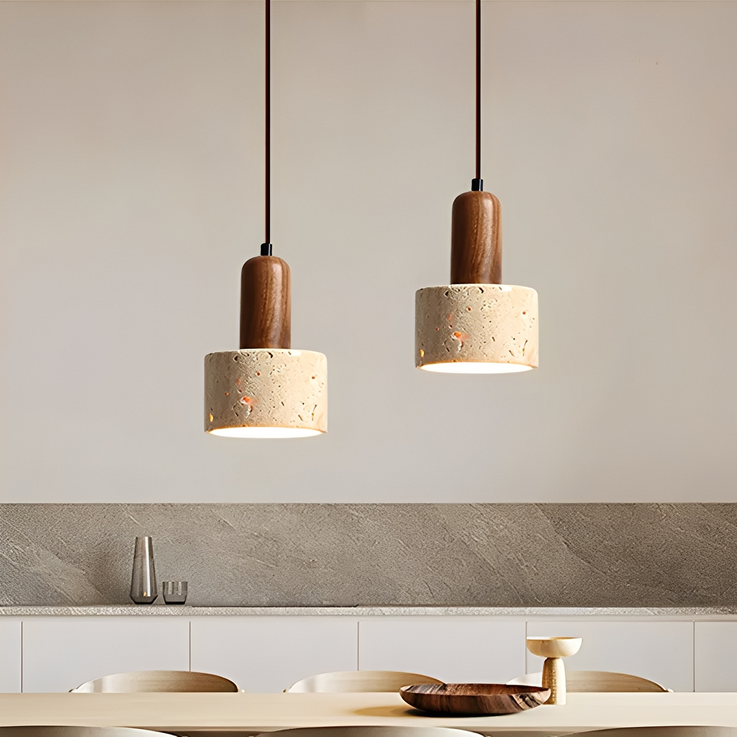 Donna – Gelbe Marmorpendel-Lampe