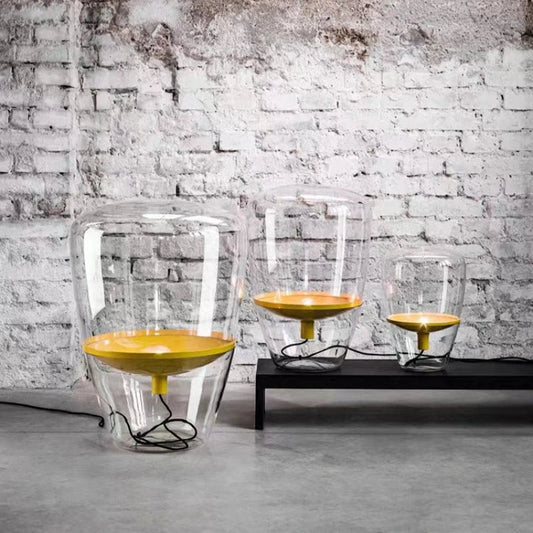 AuroraGlow – Skandinavische Designer-Glas-Tischlampe