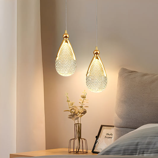 Himari – Goldene Kristall-Pendelleuchte