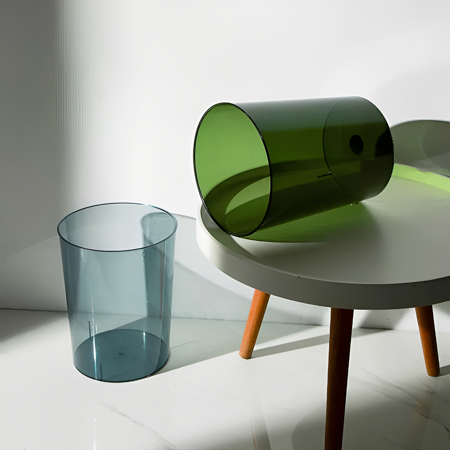 Clario – Transparenter Zylinder-Mülleimer