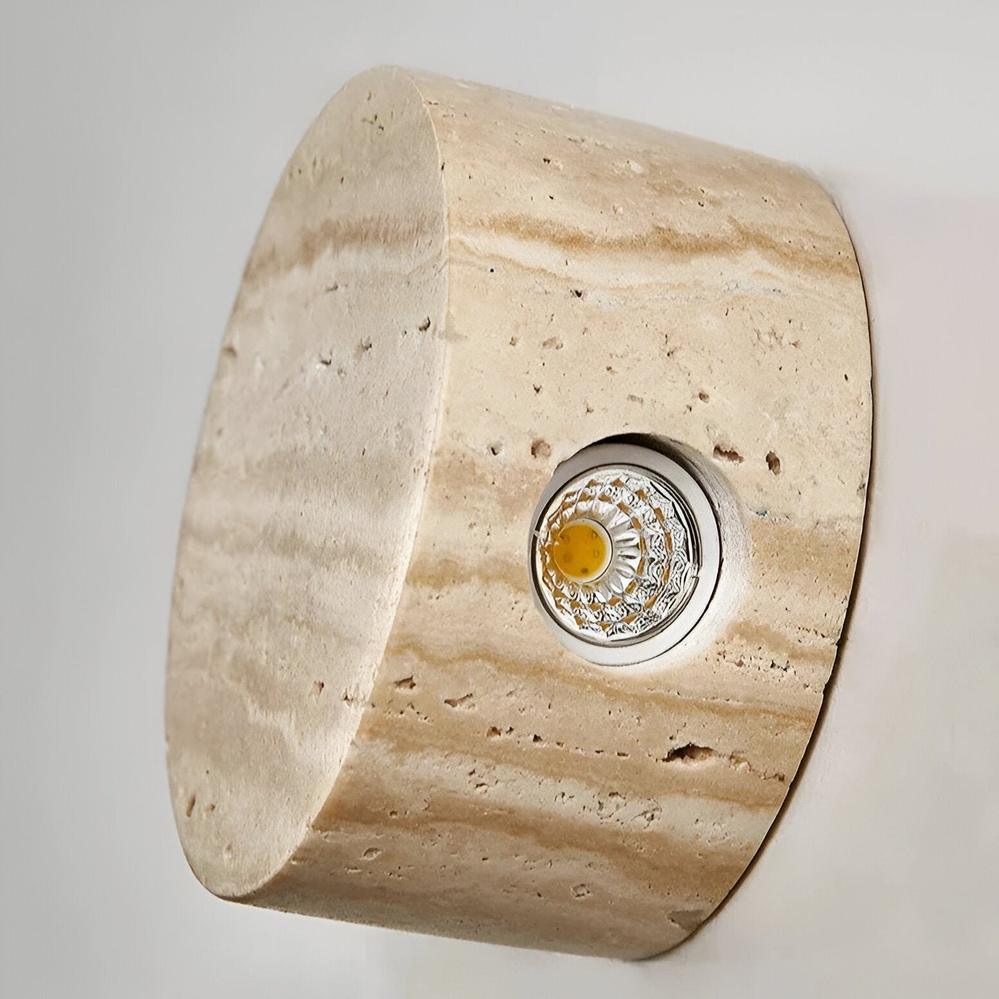 Sanya – Wabi Sabi Travertin-Wandlampe