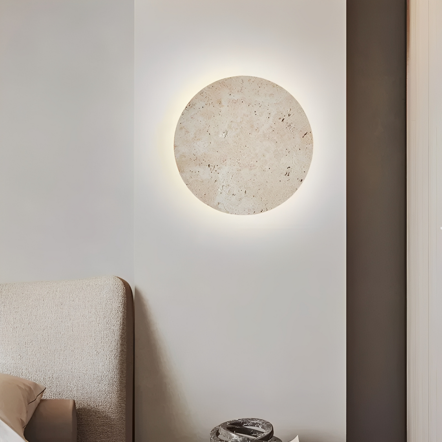 Farrah – Design Wandleuchte aus Naturstein