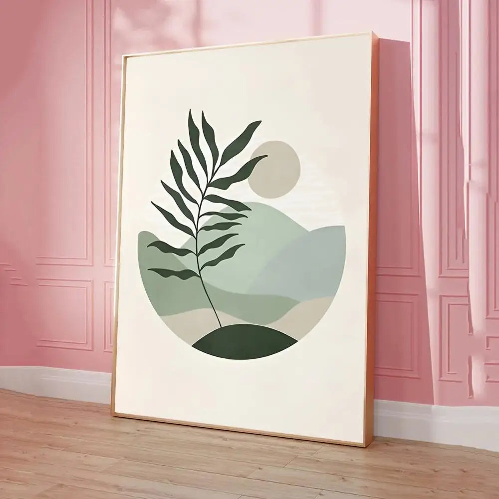 Verdura – Minimalistisches Naturposter in Grüntönen für moderne Wandgestaltung