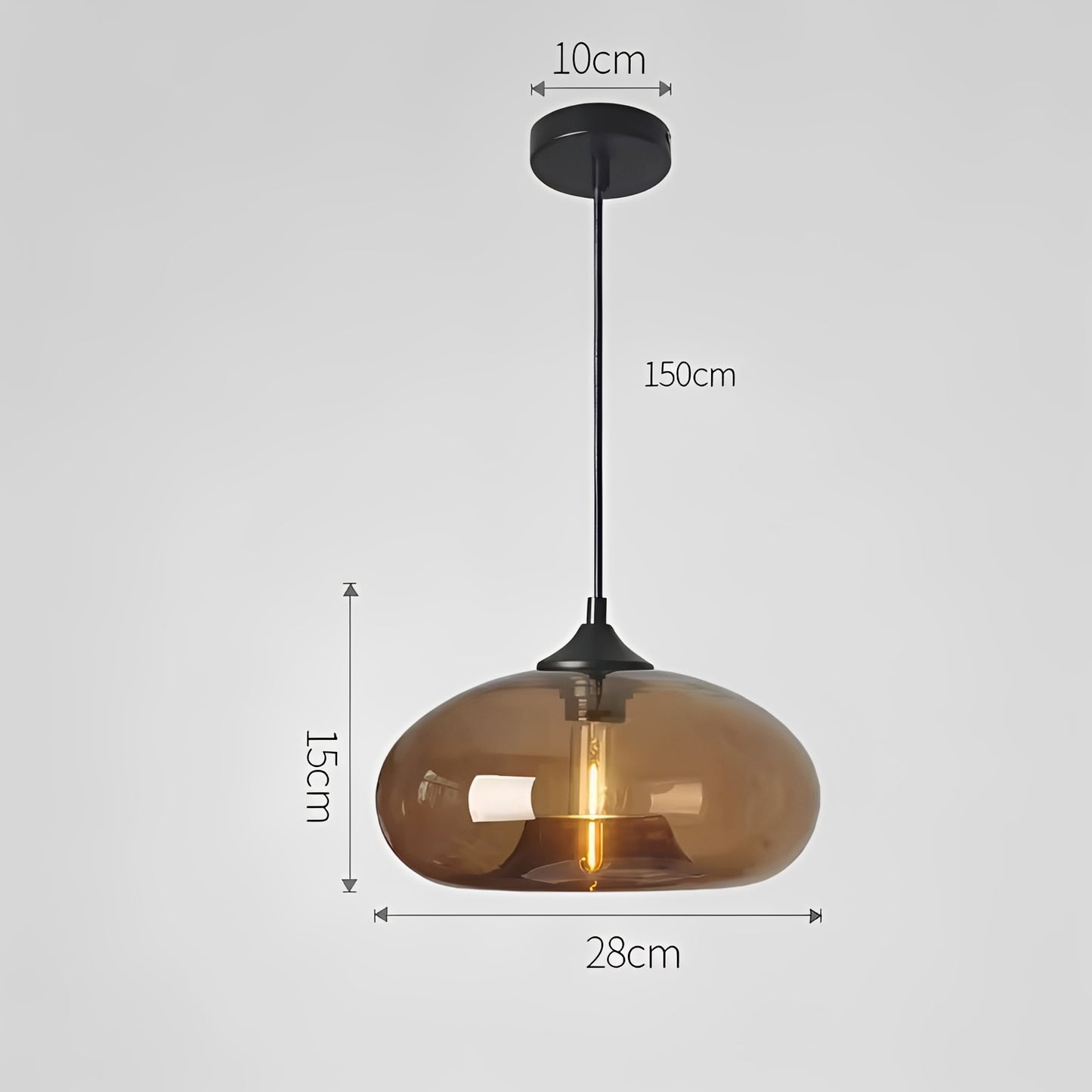 Greta – Vintage-Inspirierte Glas Pendelleuchte