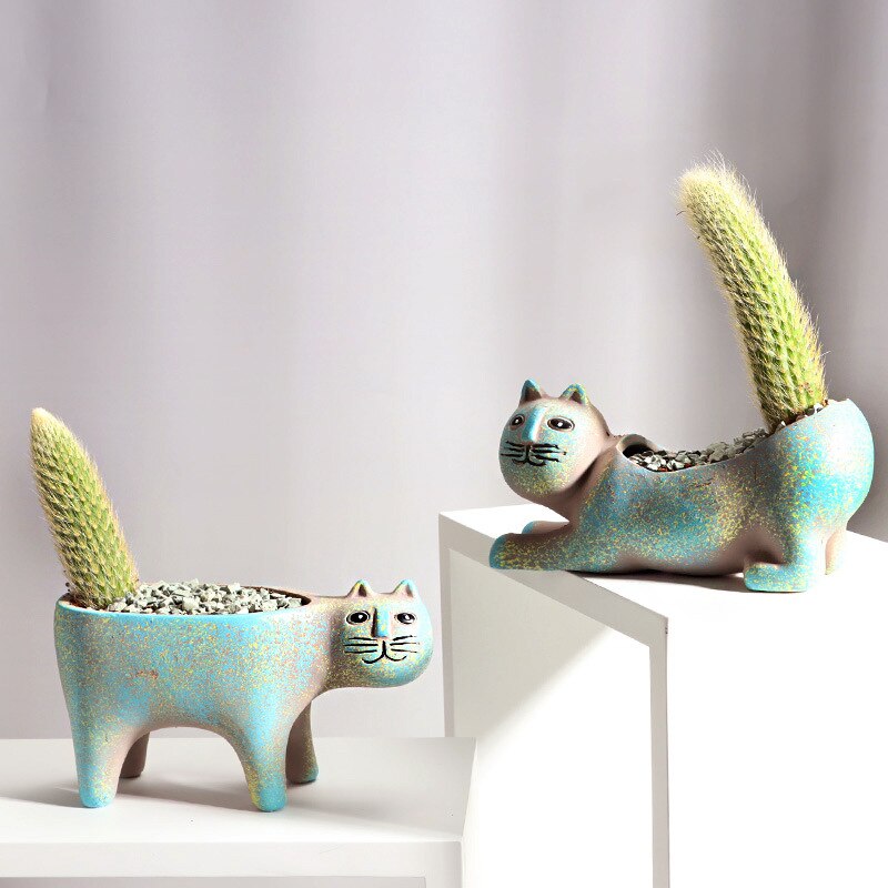 Miezi – Verspielter Katzen-Blumentopf