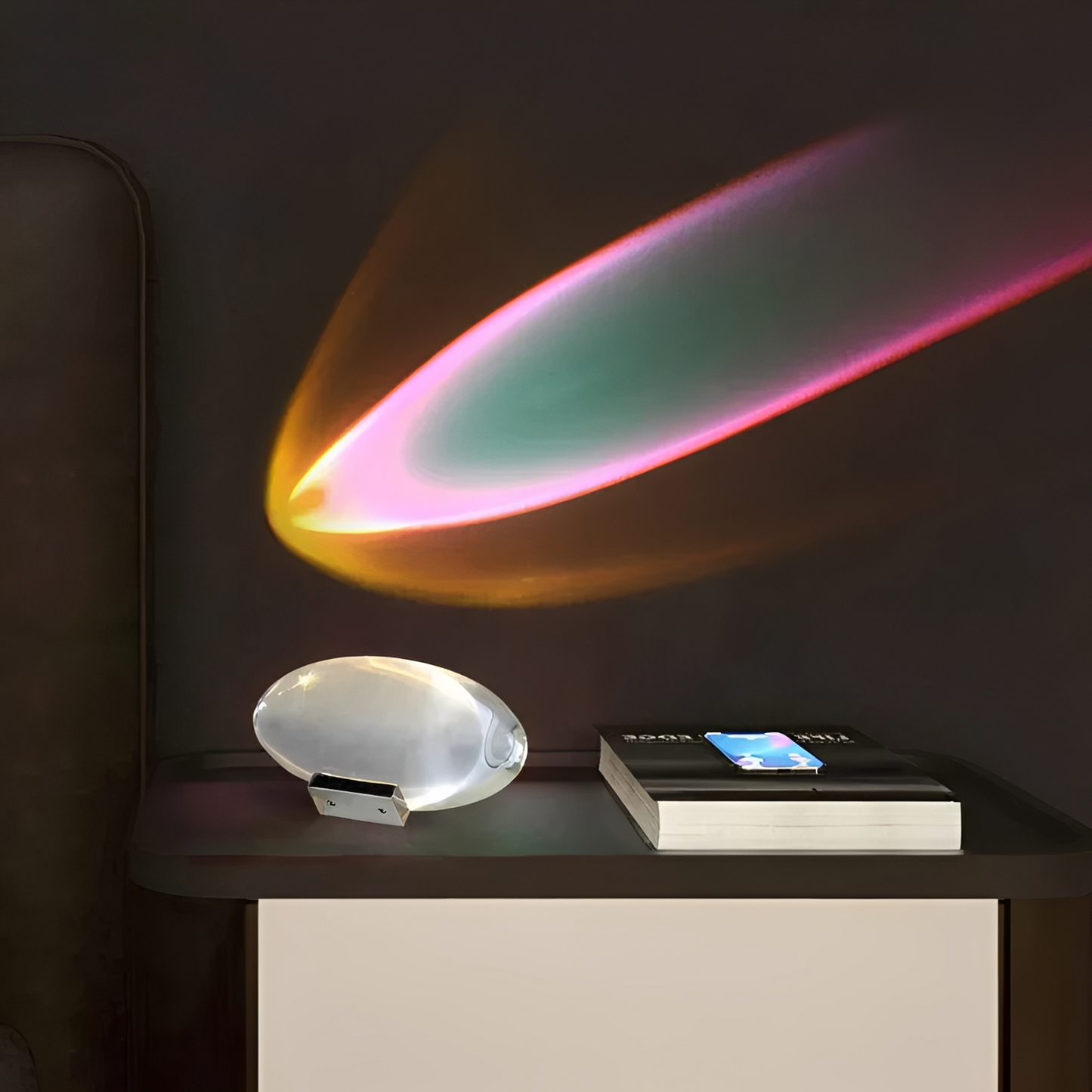 Aureon – Kristall-Projektions-Tischlampe