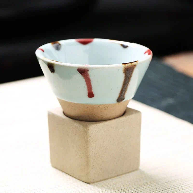 Wabi-Sabi Teetasse – Japanische Keramik mit natürlicher Textur & Handarbeit