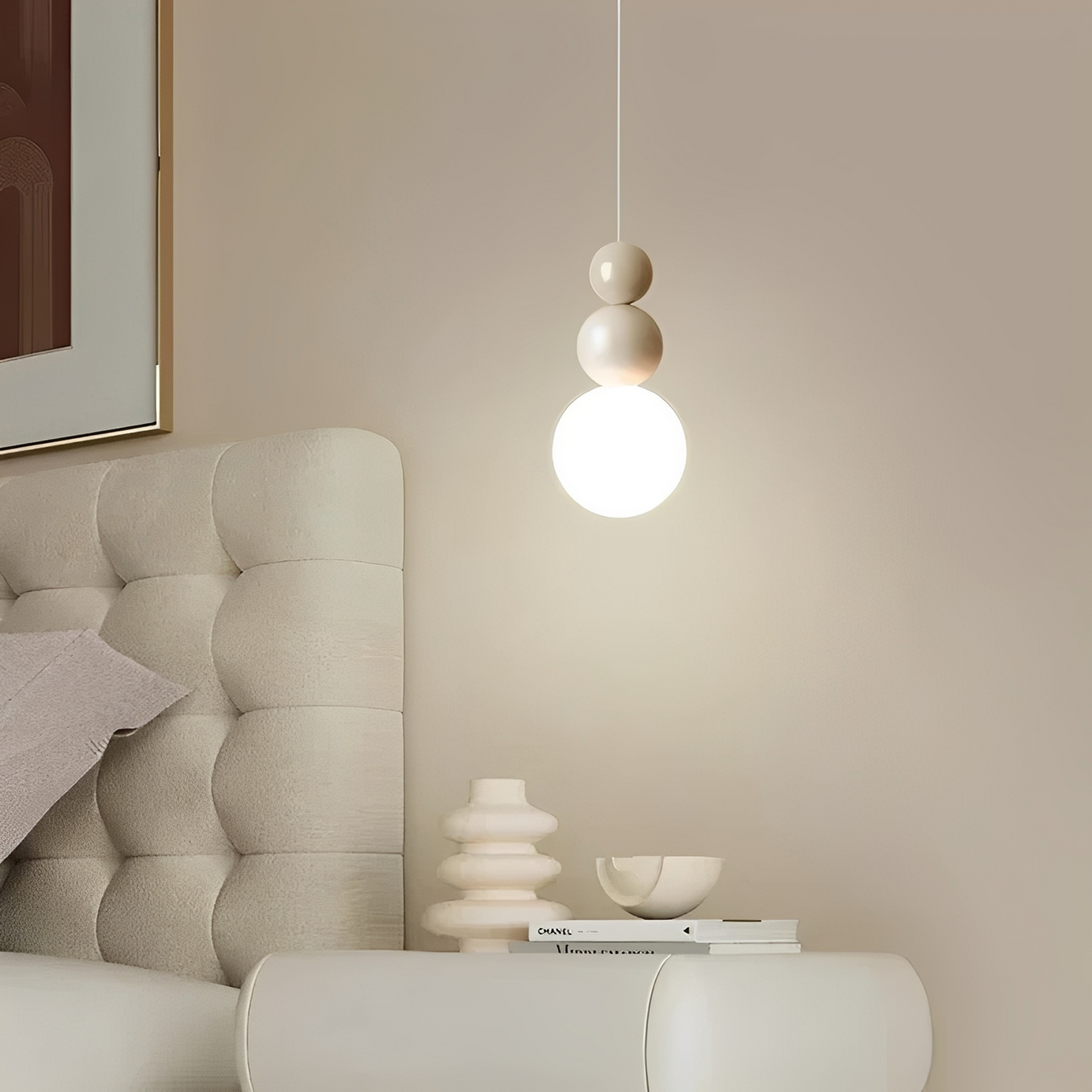 Alva – Nordische Creme-Pendelleuchte