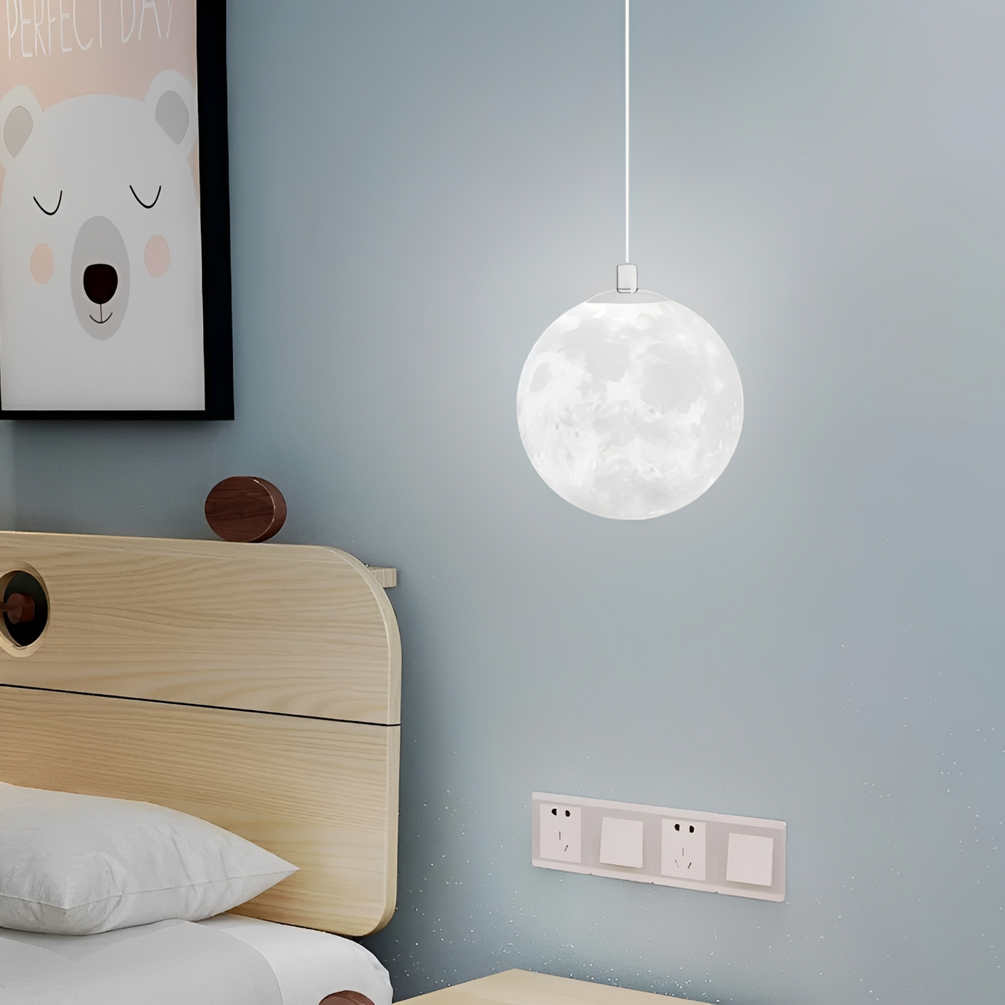 Emilia – 3D Mond-Kristallleuchte