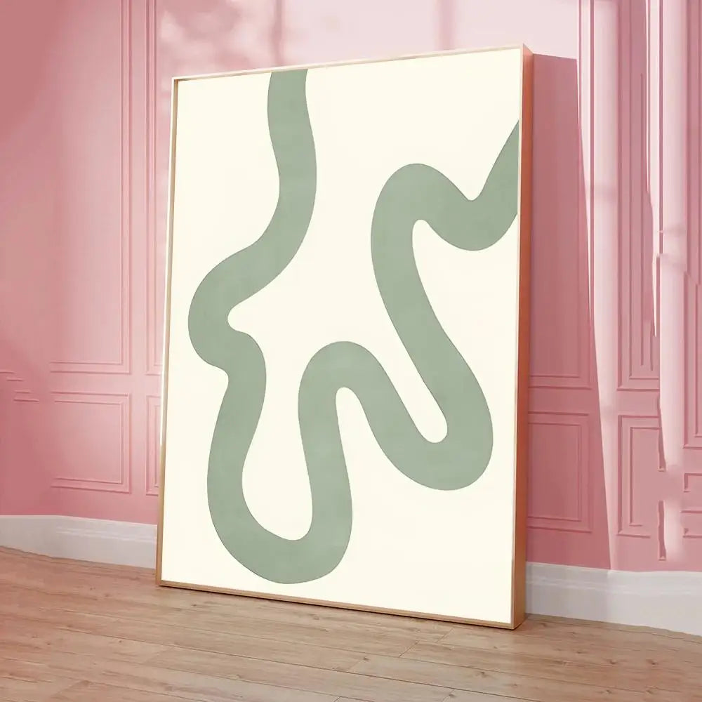Verdura – Minimalistisches Naturposter in Grüntönen für moderne Wandgestaltung