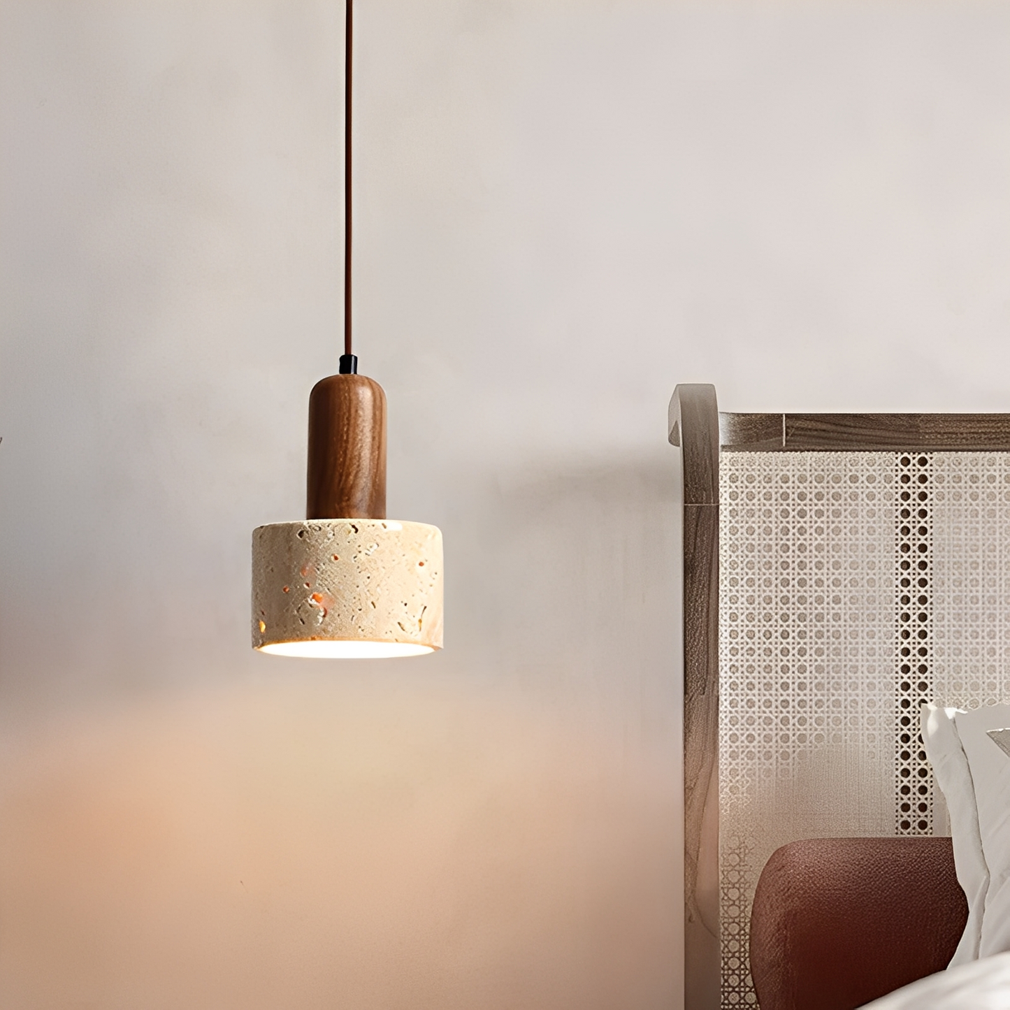 Donna – Gelbe Marmorpendel-Lampe