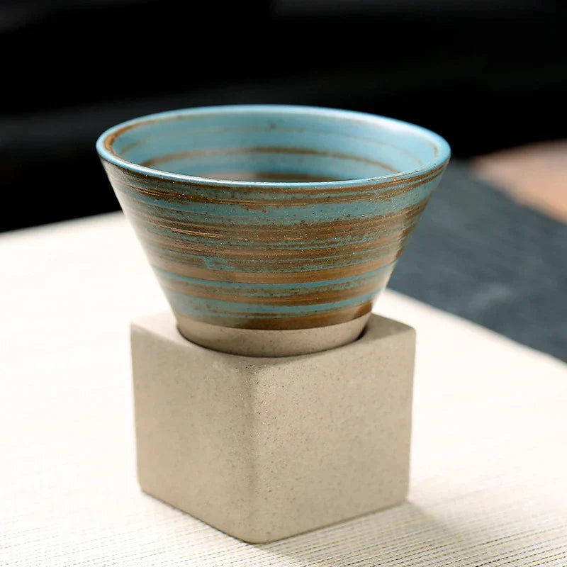 Wabi-Sabi Teetasse – Japanische Keramik mit natürlicher Textur & Handarbeit