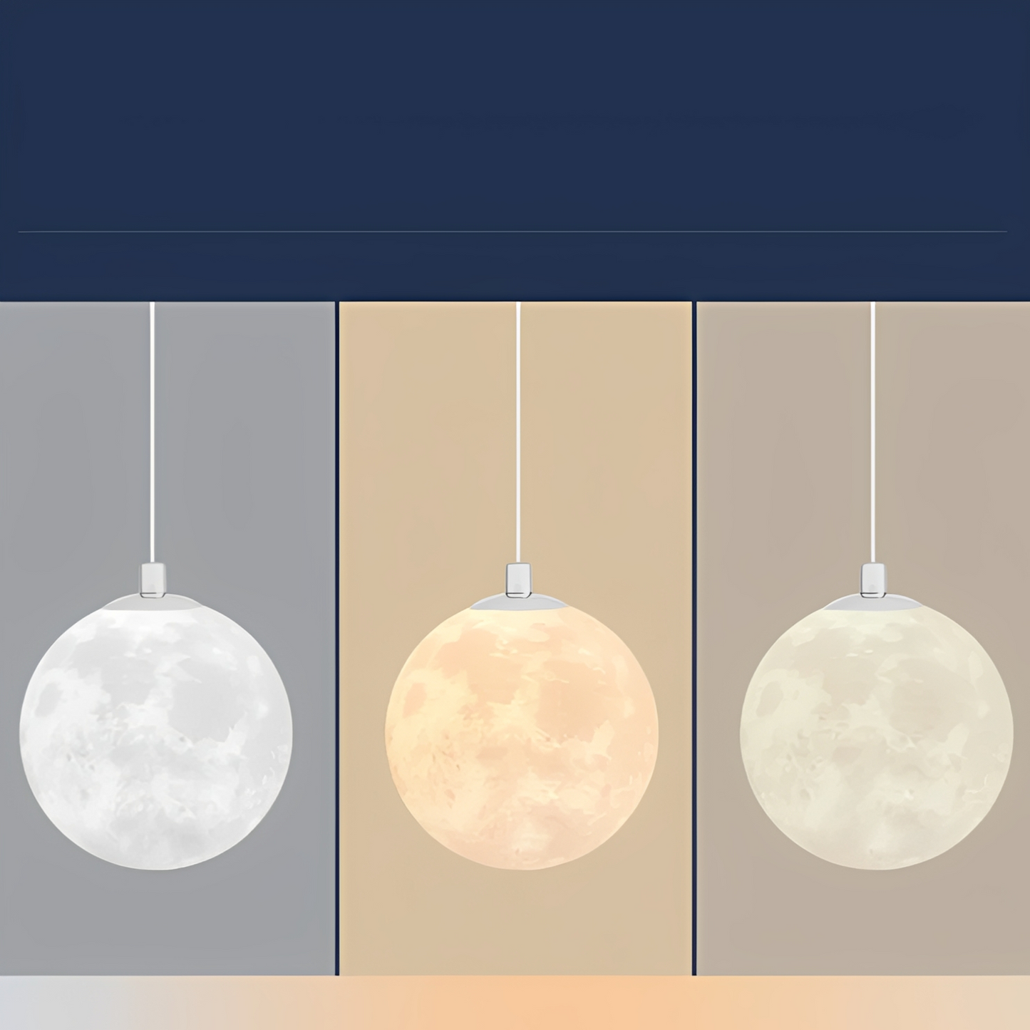 Emilia – 3D Mond-Kristallleuchte