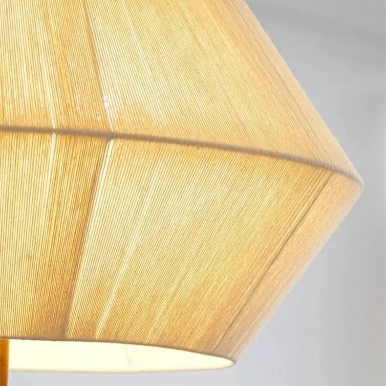 Suki – Retro Holzstoff Schlafzimmer-Pendelleuchte