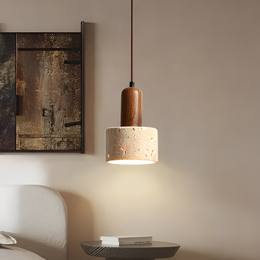 Donna – Gelbe Marmorpendel-Lampe