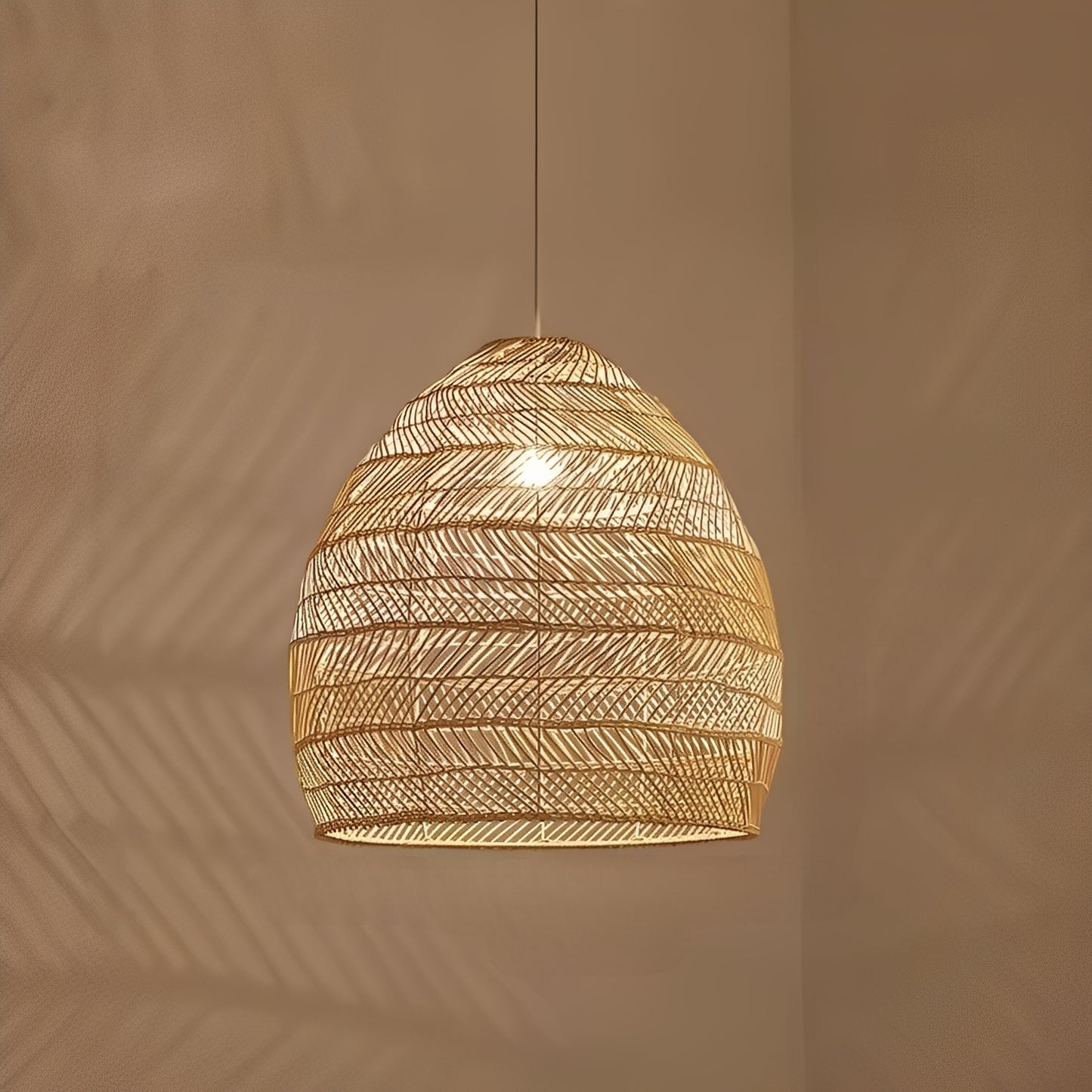 Livia – Pastoral Rattan Hängeleuchte