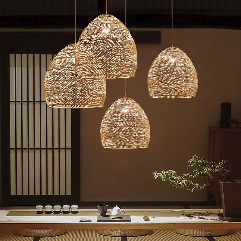 Livia – Pastoral Rattan Hängeleuchte