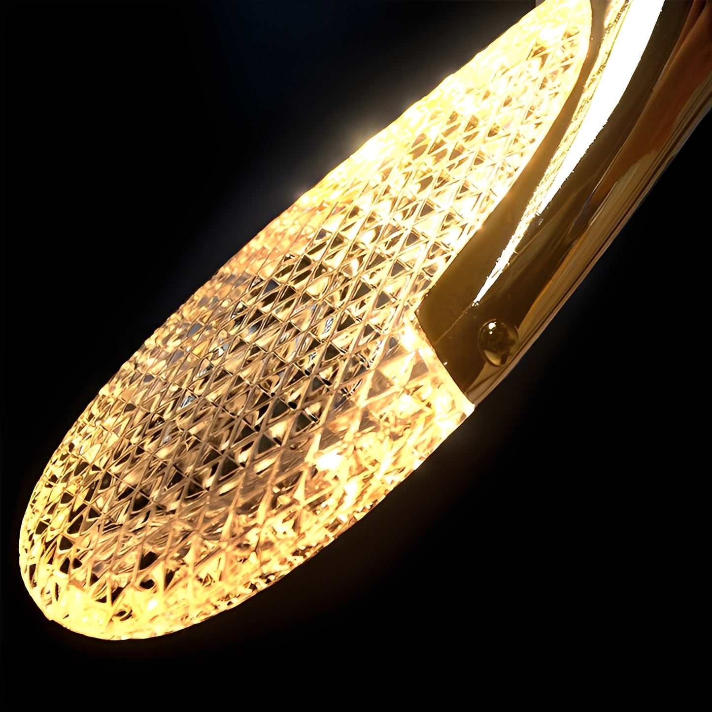 Himari – Goldene Kristall-Pendelleuchte
