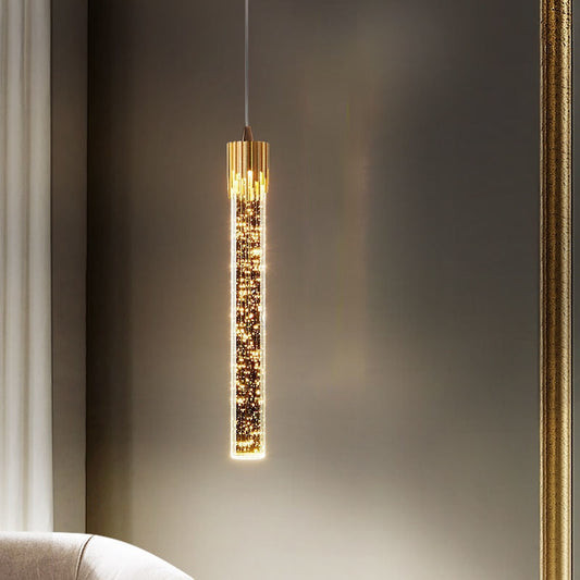 Yukari – Kristall LED-Balkenpendelleuchte