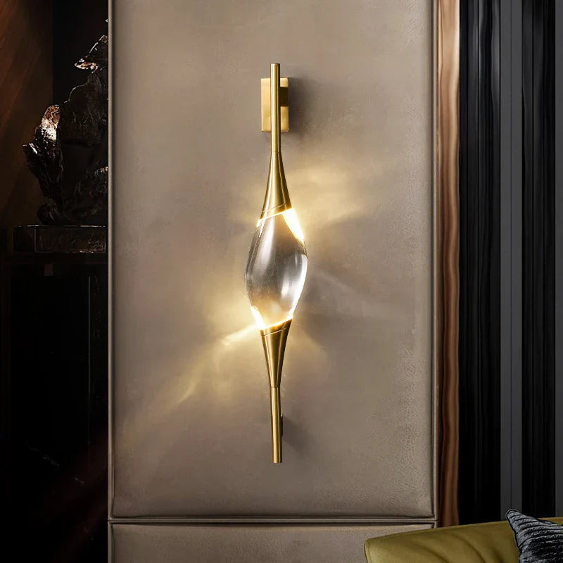 Rolly – Kupfer Kristall Wandlampe