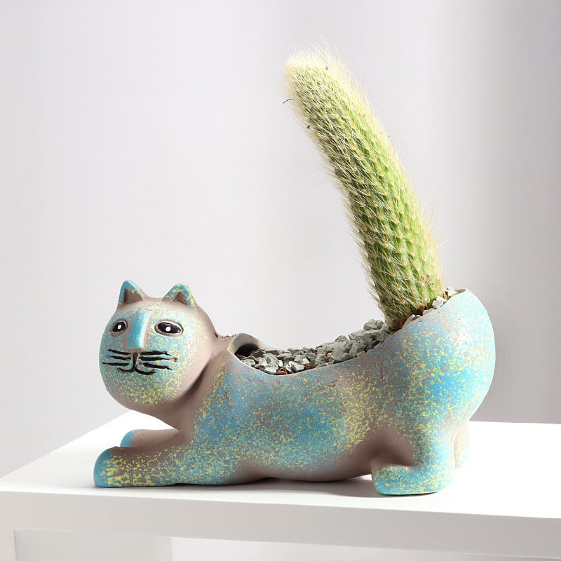 Miezi – Verspielter Katzen-Blumentopf