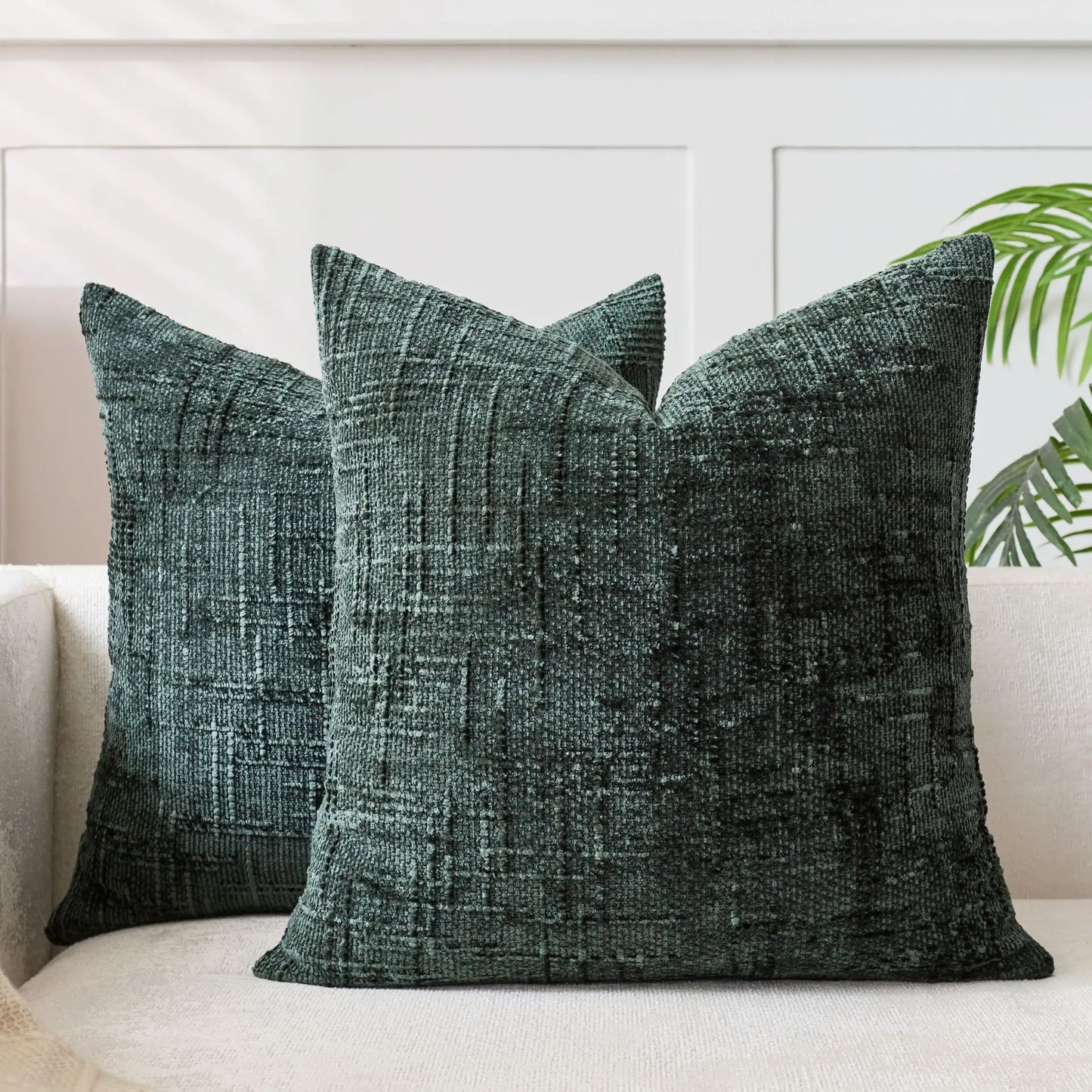 Bamora – Chenille-Kissenbezug mit Bambusstruktur