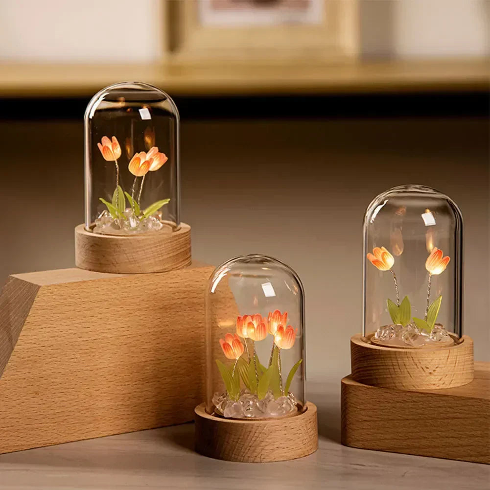 Amira – Handgefertigte Tulpen Nachtlampe