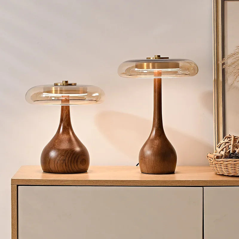 Renji – Japanische Retro-Holz-Nachttischlampe