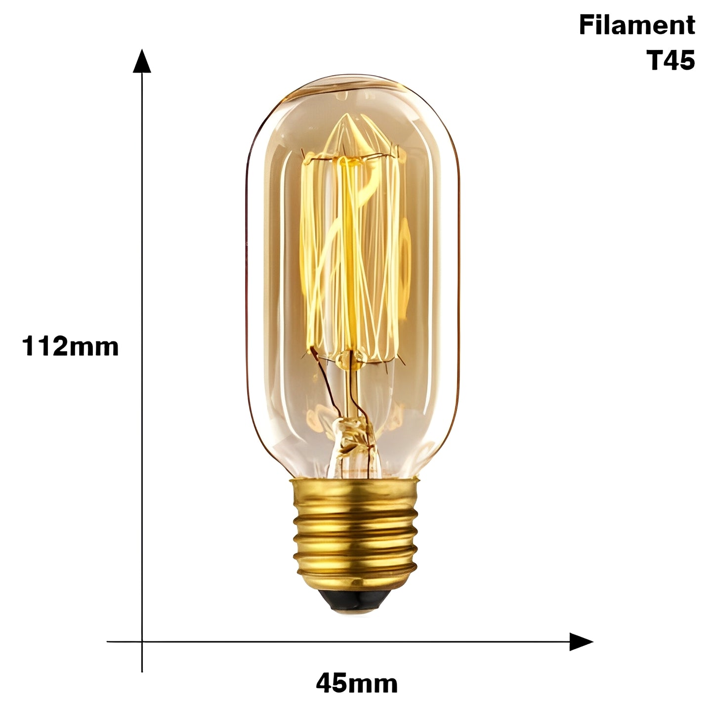 Tom – Retro Edison Glühbirne mit Filament