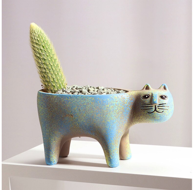 Miezi – Verspielter Katzen-Blumentopf