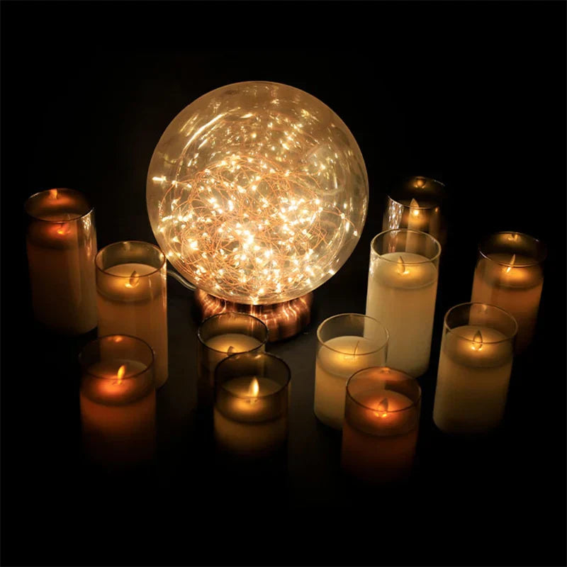 Nadia – Set aus 3 rauchfreien LED-Kerzen