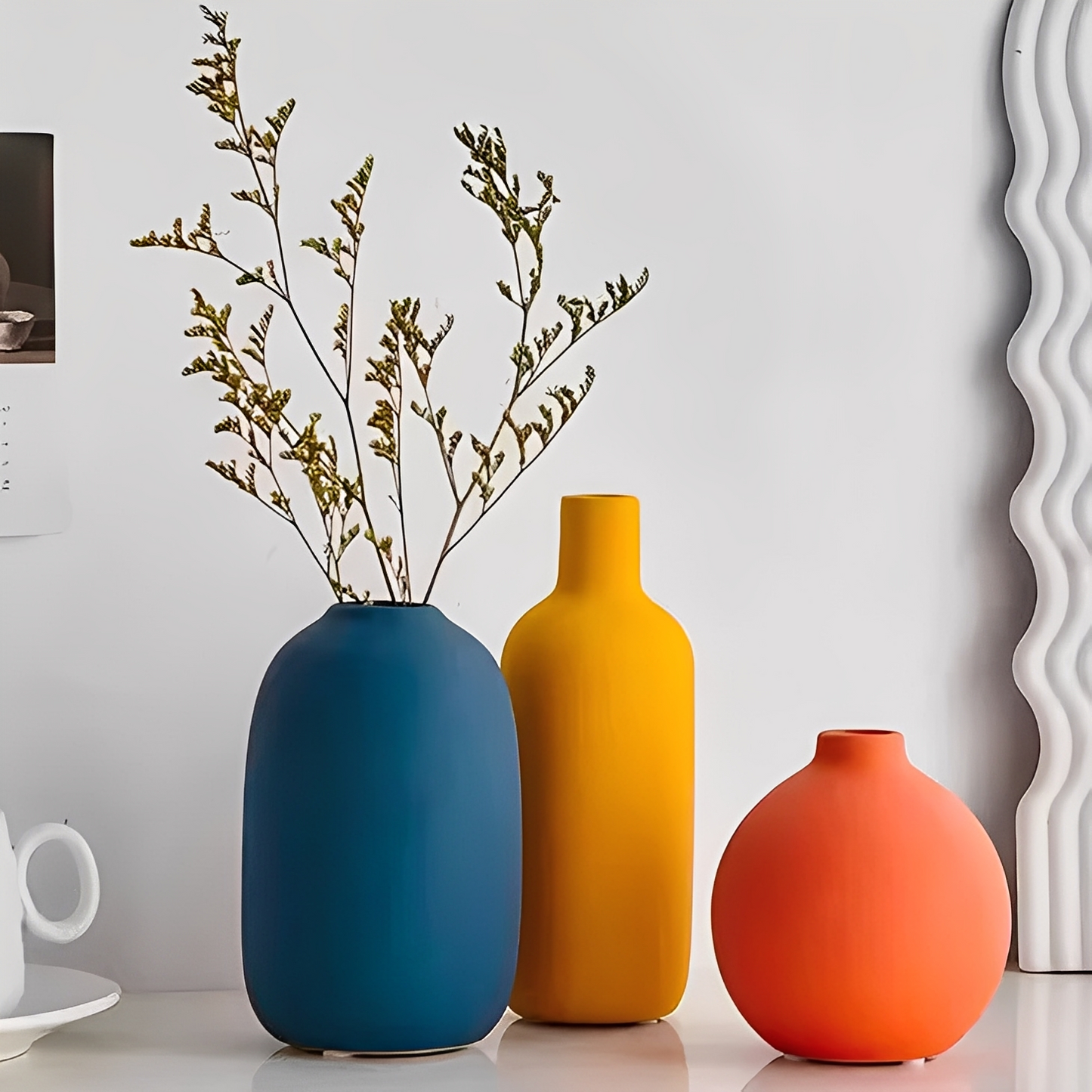 Clara – Nordic Stil Weiße Keramikvase