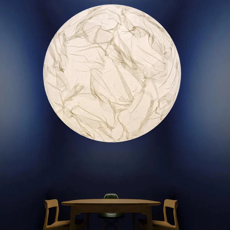 Tsukiko – Luxuriöse Minimalistische Mond-Pendelleuchte