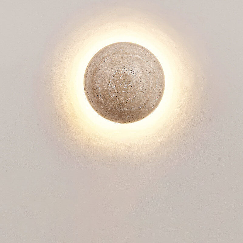Esther – Halbkreis-Wandleuchte aus Naturstein