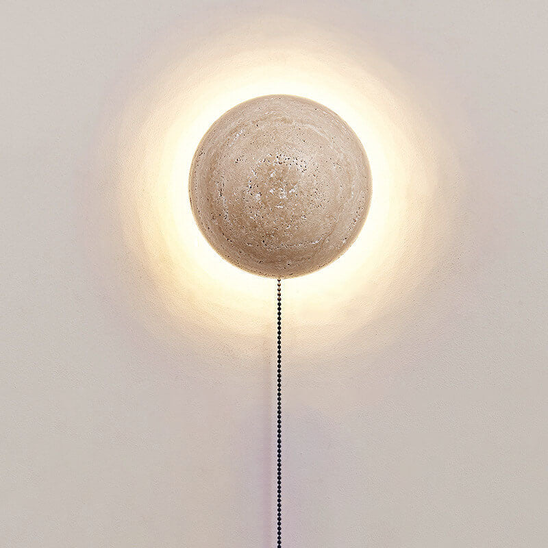 Esther – Halbkreis-Wandleuchte aus Naturstein