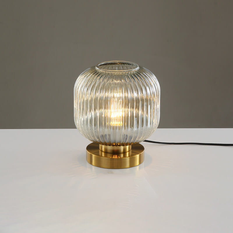 Nerida – Nordische Glas-Oval Tischlampe