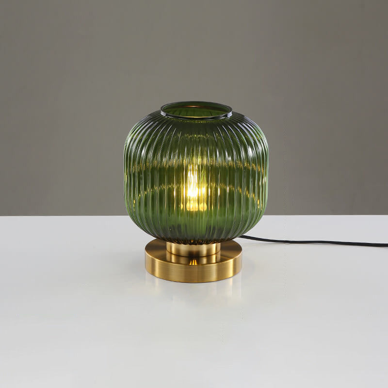 Nerida – Nordische Glas-Oval Tischlampe