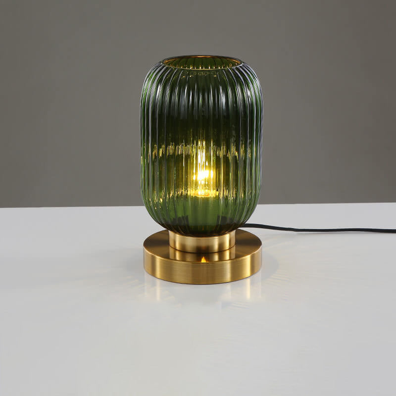 Nerida – Nordische Glas-Oval Tischlampe