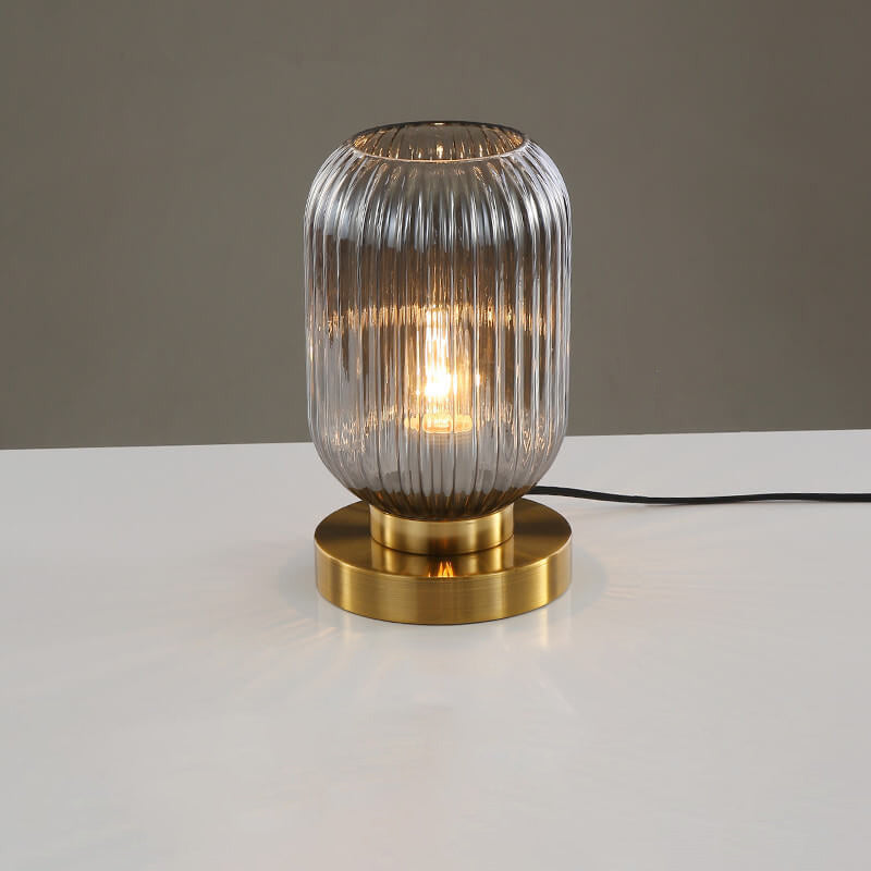 Nerida – Nordische Glas-Oval Tischlampe