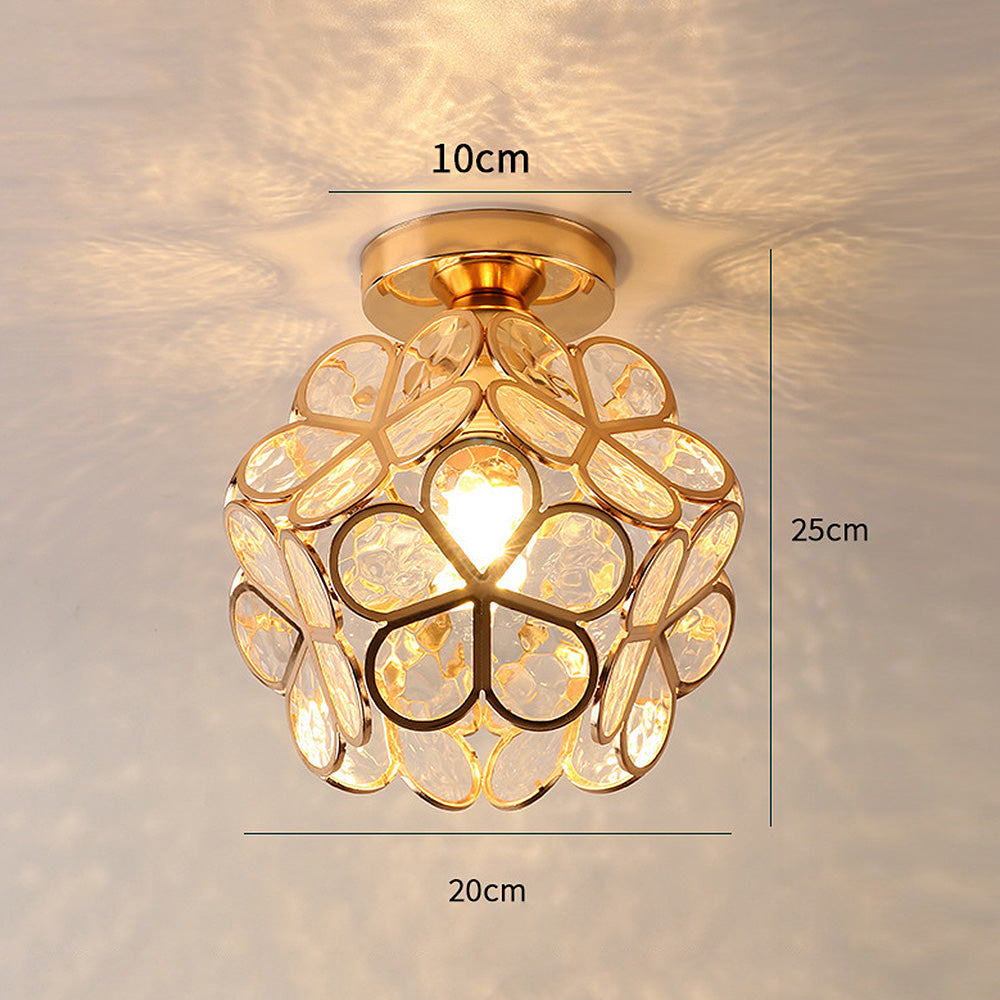 BloomDecke – Glasleuchte im Blumenstil für Flur und Eingangsbereich
