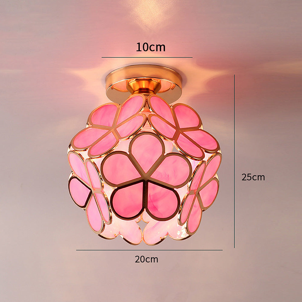 BloomDecke – Glasleuchte im Blumenstil für Flur und Eingangsbereich