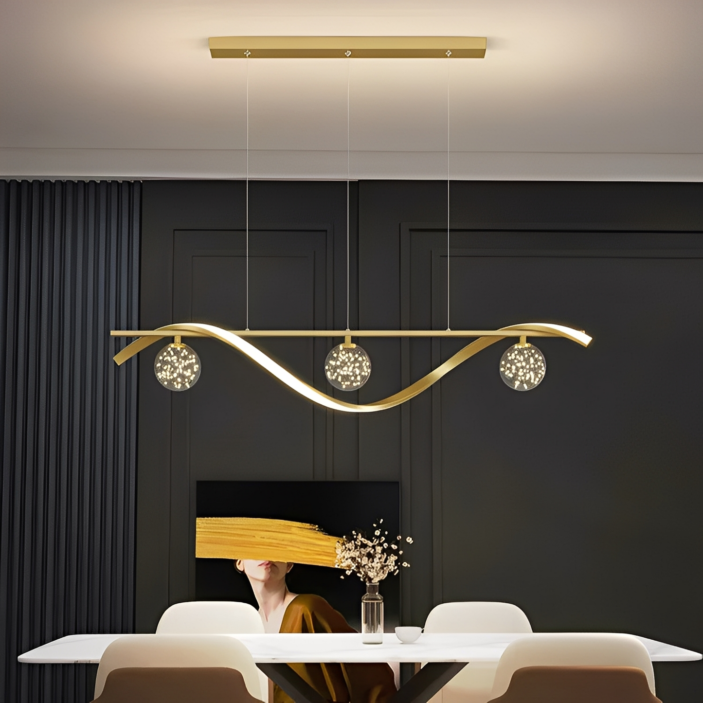 Hoshi – Moderne Sternenhimmel LED-Pendelleuchte