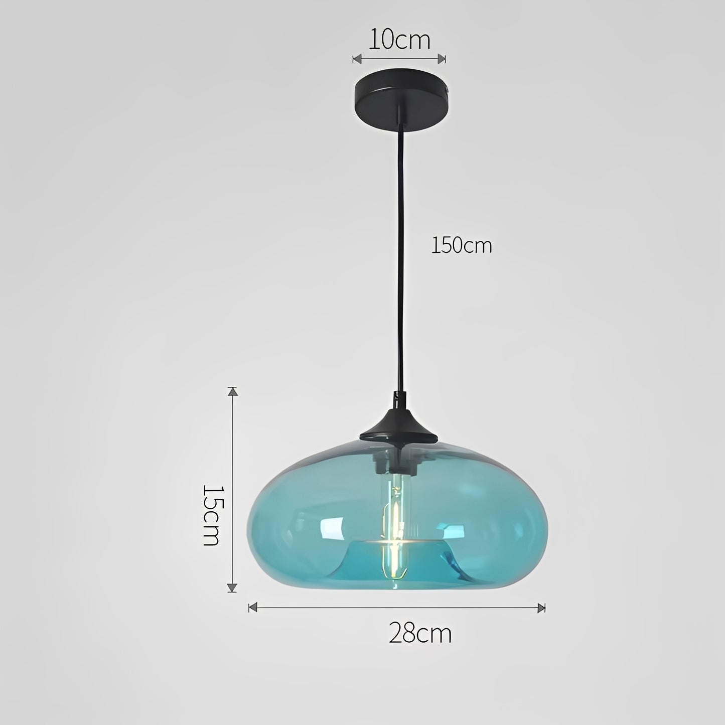 Greta – Vintage-Inspirierte Glas Pendelleuchte