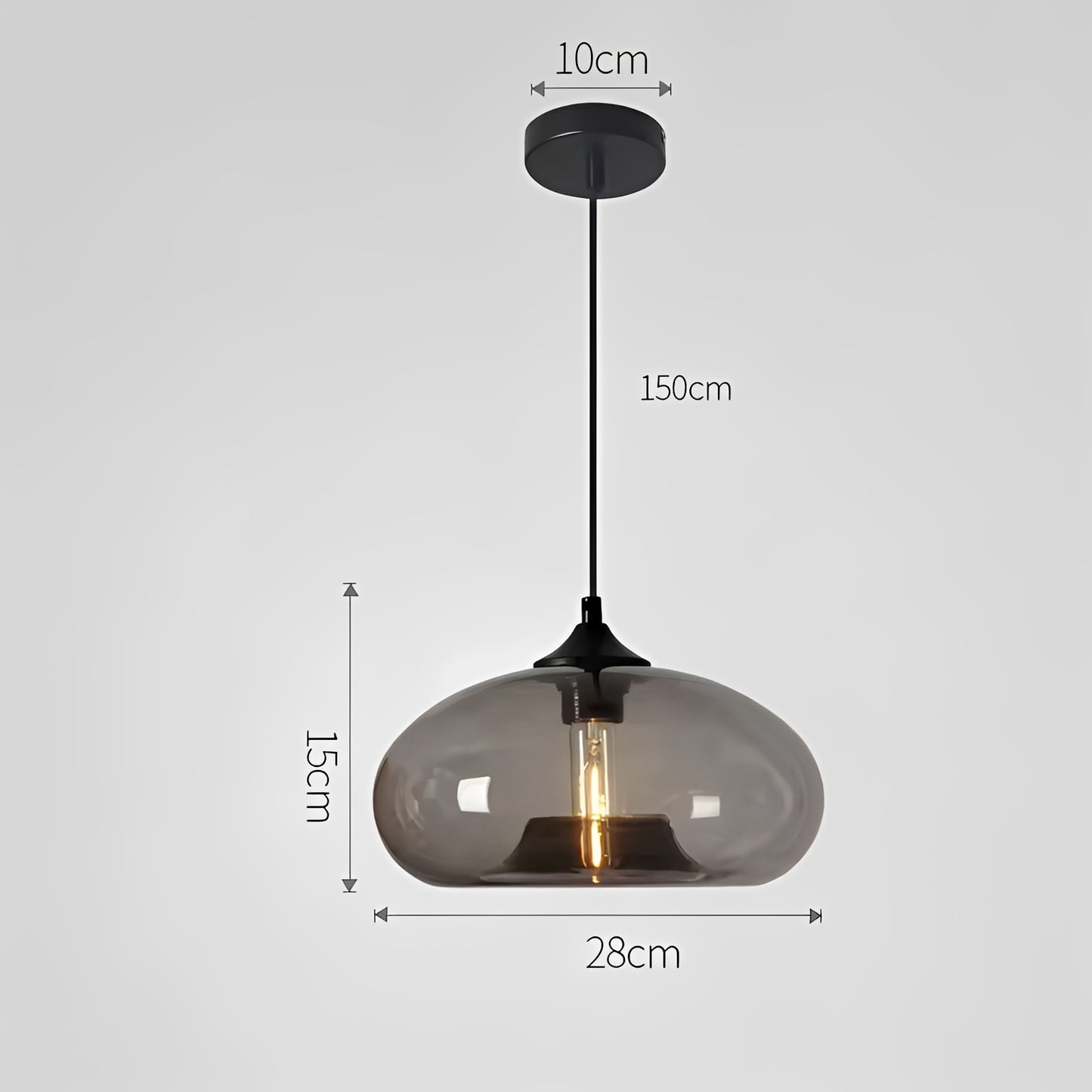 Greta – Vintage-Inspirierte Glas Pendelleuchte