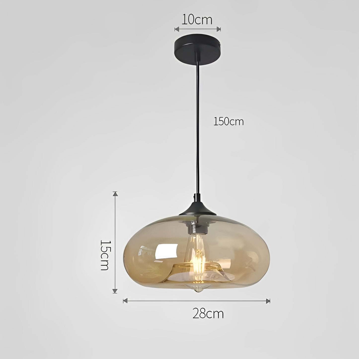 Greta – Vintage-Inspirierte Glas Pendelleuchte