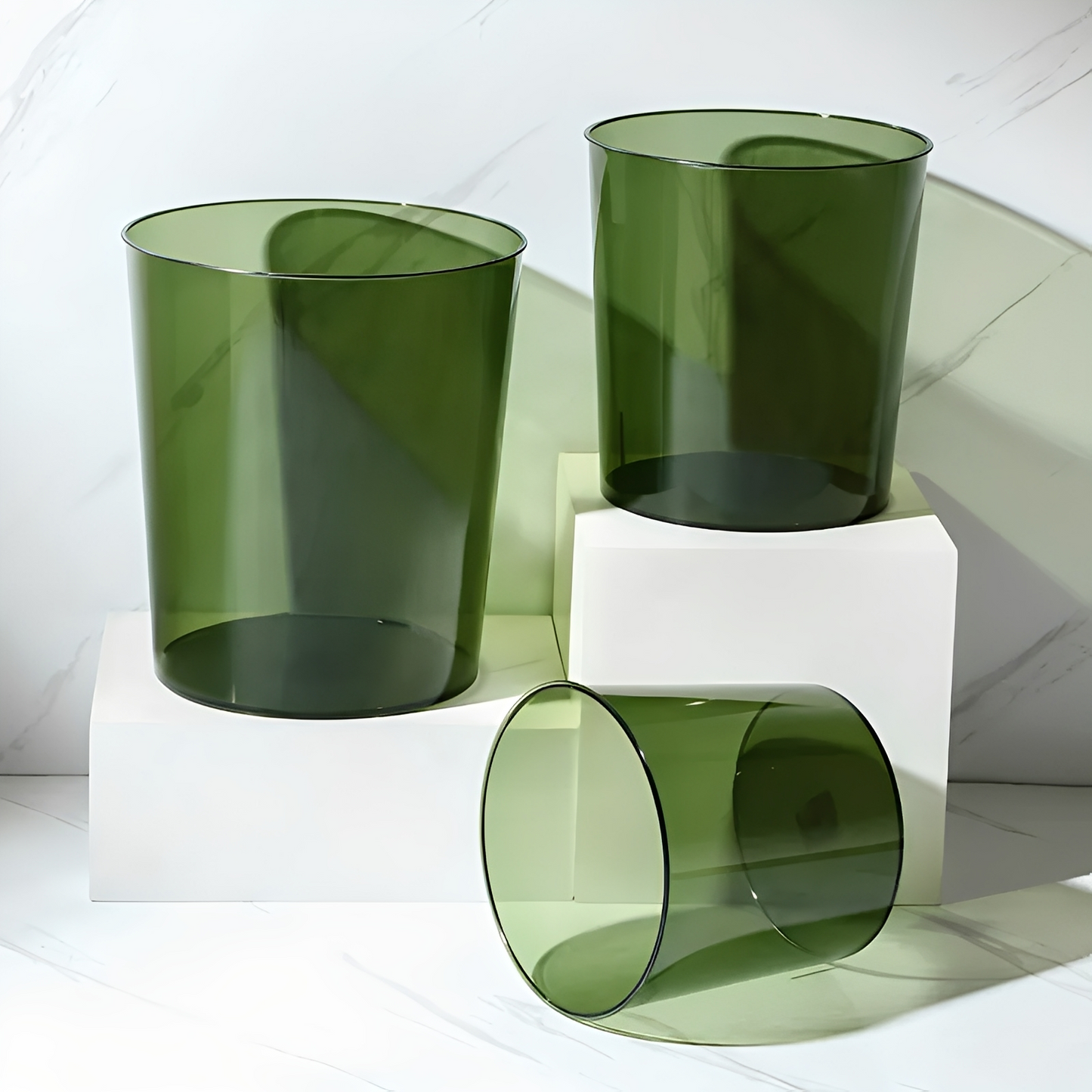 Clario – Transparenter Zylinder-Mülleimer