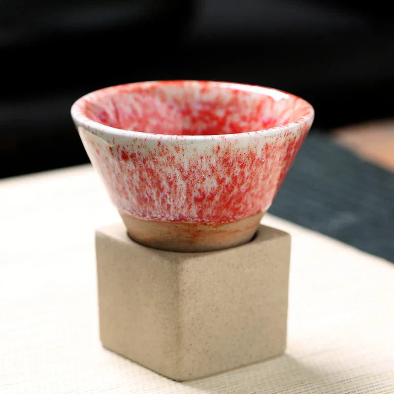 Wabi-Sabi Teetasse – Japanische Keramik mit natürlicher Textur & Handarbeit