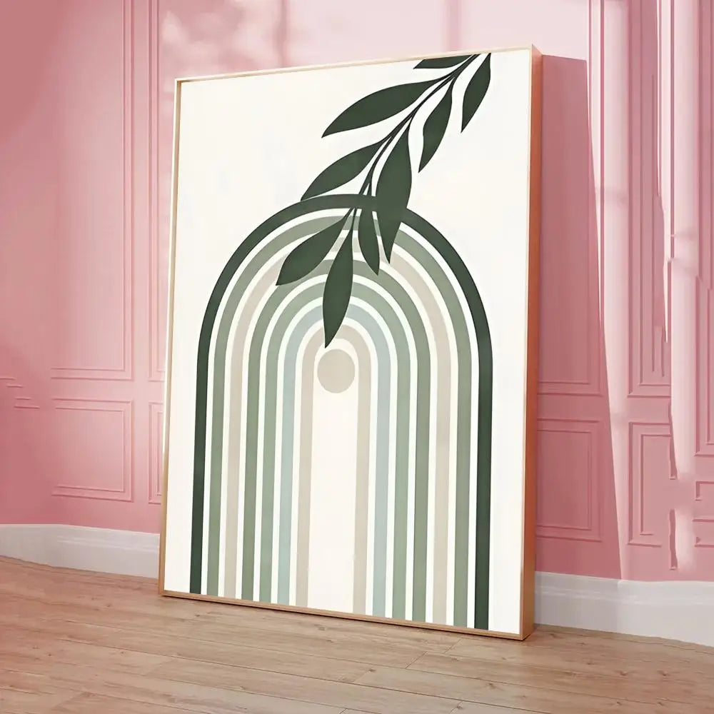 Verdura – Minimalistisches Naturposter in Grüntönen für moderne Wandgestaltung